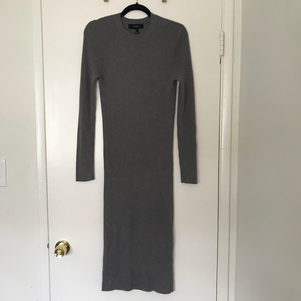 F21 Ribbed Midi Sweater Dress